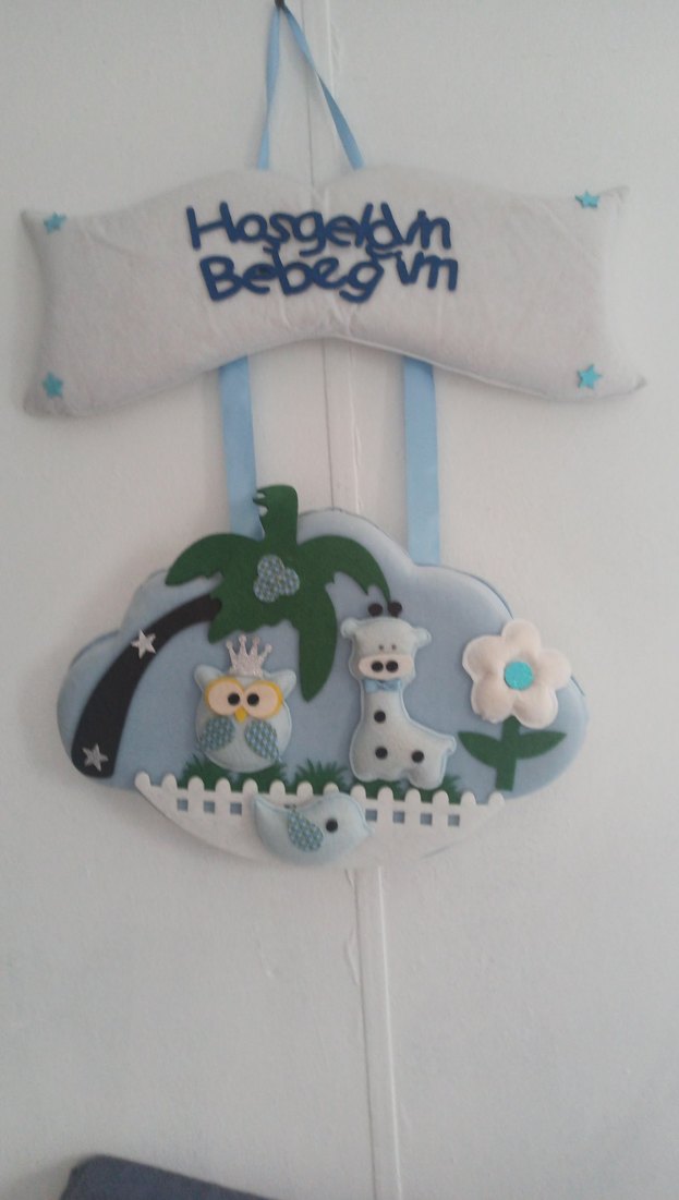 Mavi Bebek Kapı Süsü - Hoşgeldin Bebeğim - Görsel 4