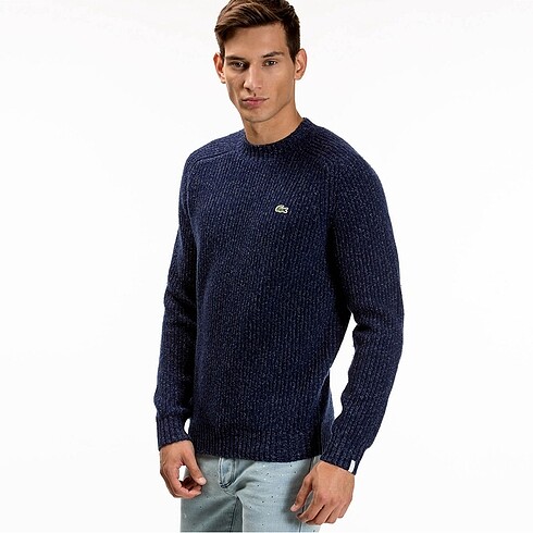 Lacoste Erkek Lacivert Triko - Görsel 2