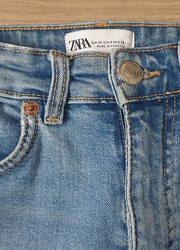 36 Beden mavi Renk ZARA KOT PANTALON
