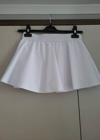 Beyaz Baskılı Mini Spor Etek - Görsel 2