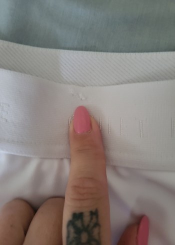 Beyaz Baskılı Mini Spor Etek - Görsel 9