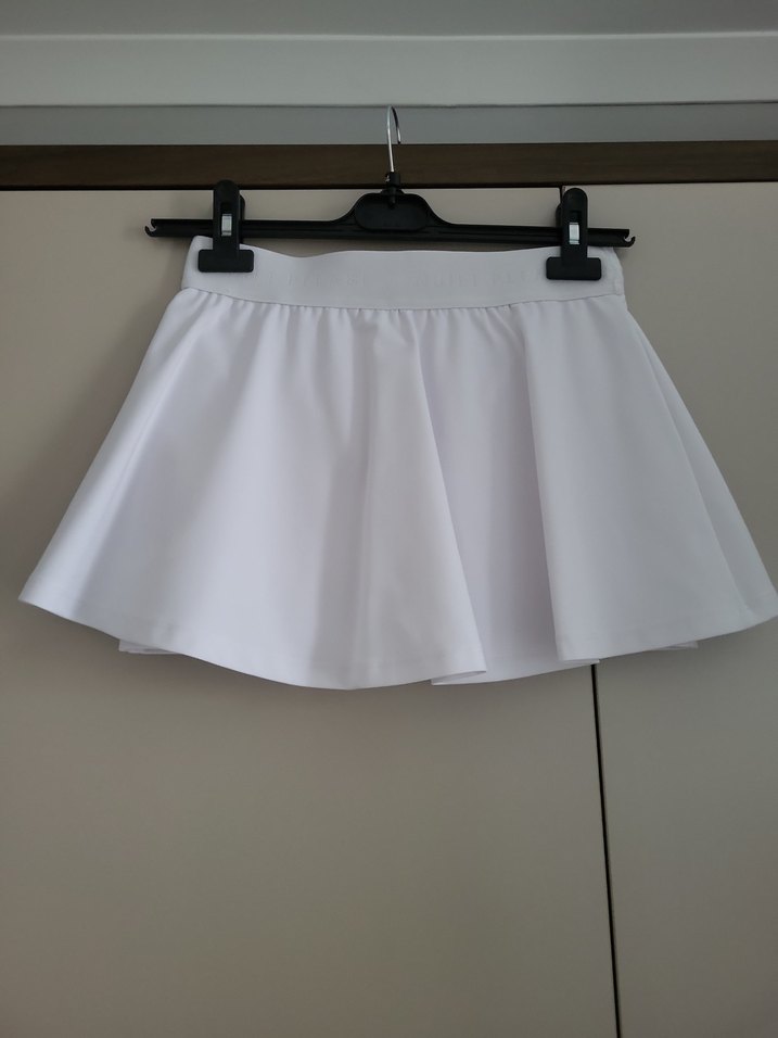 Beyaz Baskılı Mini Spor Etek - Görsel 2