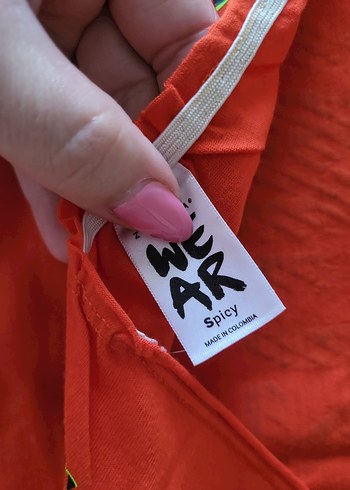 turuncu V Yaka Zumba Baskılı Atlet - Görsel 5