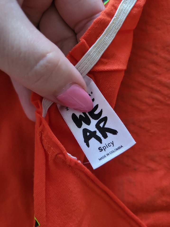 turuncu V Yaka Zumba Baskılı Atlet - Görsel 5