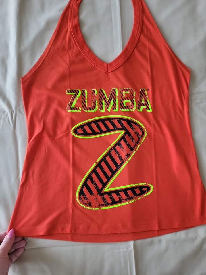 turuncu V Yaka Zumba Baskılı Atlet - Görsel 2