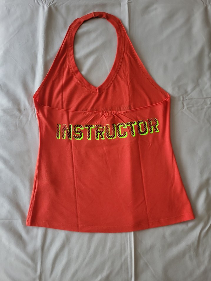 turuncu V Yaka Zumba Baskılı Atlet - Görsel 3