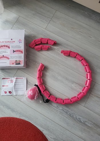 Hula hoop Pembe Sonsuzluk Pilates Bandı - Görsel 8