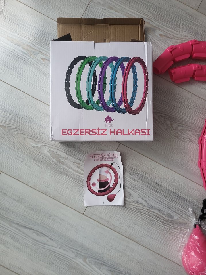 Hula hoop Pembe Sonsuzluk Pilates Bandı - Görsel 4