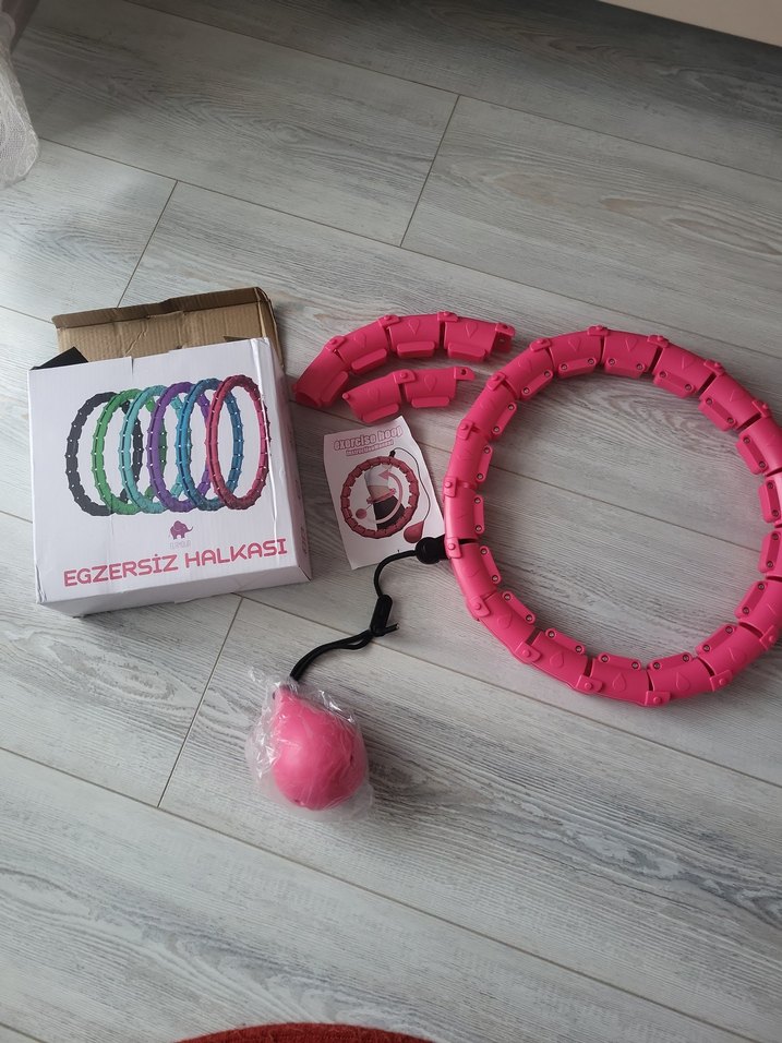 Hula hoop Pembe Sonsuzluk Pilates Bandı - Görsel 3