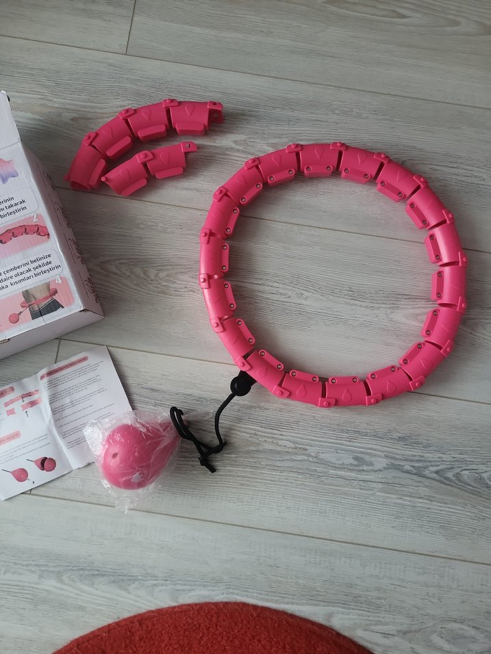 Hula hoop Pembe Sonsuzluk Pilates Bandı - Görsel 2