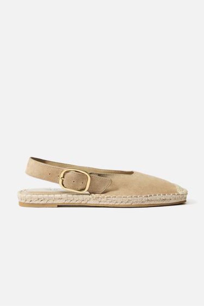 Bej Süet Dolgu Topuklu Kadın Espadril - Görsel 3
