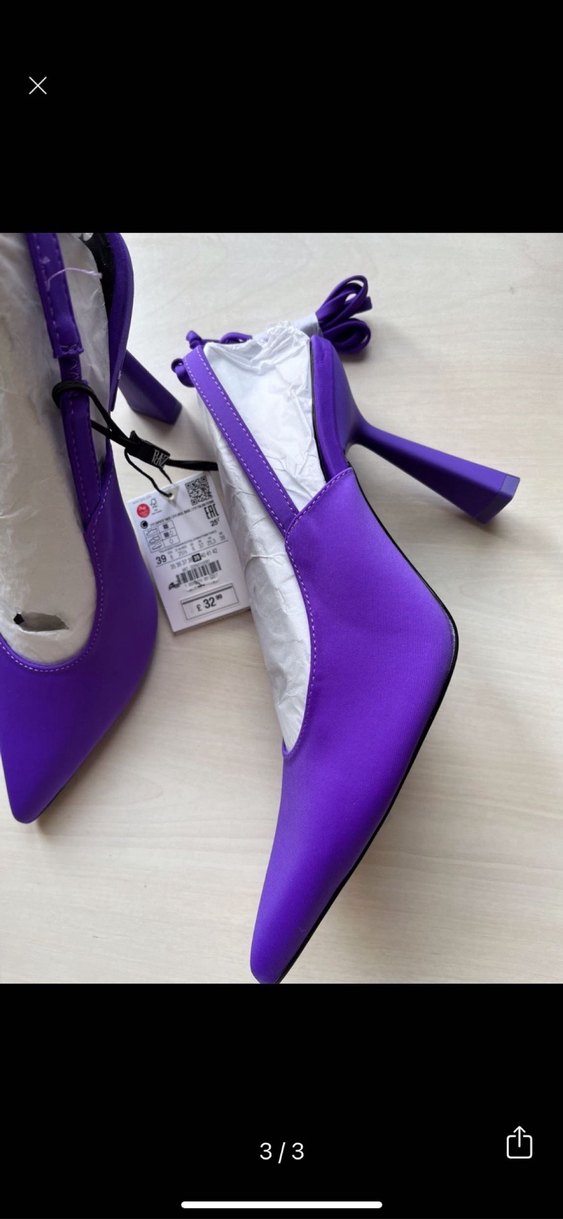 Mor Stiletto Topuklu Kadın Ayakkabı - Görsel 2