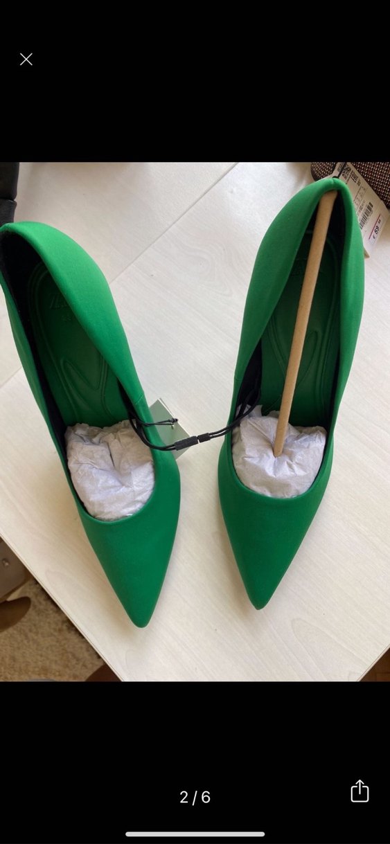 Yeşil Parlak Tokalı Stiletto - Görsel 2