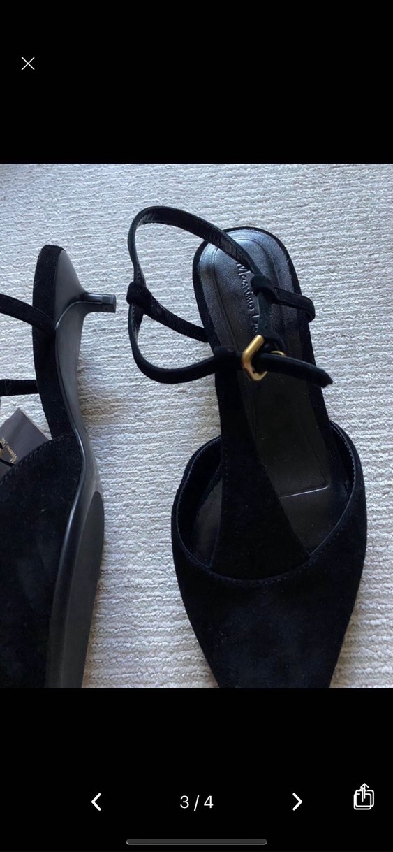 Siyah Süet Tokalı Stiletto Topuklu Kadın Ayakkabı - Görsel 3