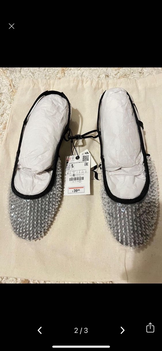 Parlak Gri Boncuklu Blok Topuklu Kadın Ayakkabı - Görsel 2