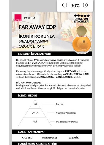 FAR AWAY PARFÜM ÇEŞİTLERİ # TANE # - Görsel 5