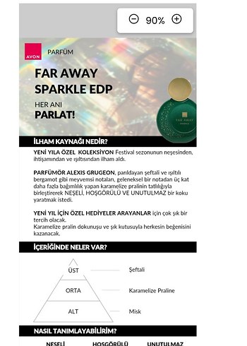 Far Away Sparkle EDP Kadın Parfümü 50ml - Görsel 3