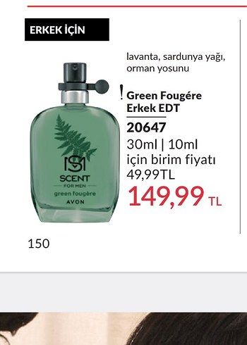 Avon Scent Masculine Woody Erkek Parfüm 30ml - Görsel 2