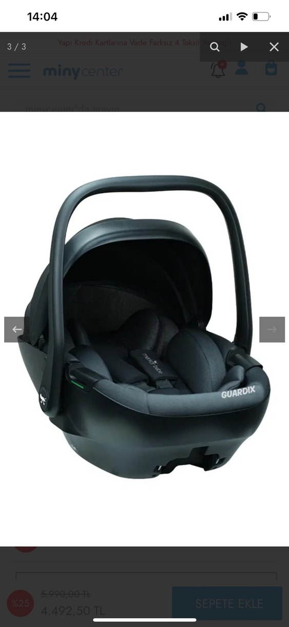 Siyah Bebek Oto Koltuğu I-Size - Görsel 5