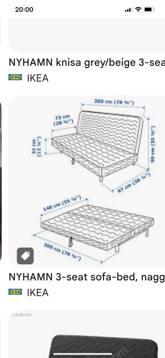 Gri Modern Düz Koltuk IKEA - Görsel 4