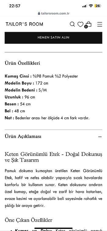l Beden camel Renk tailorsroomm etek