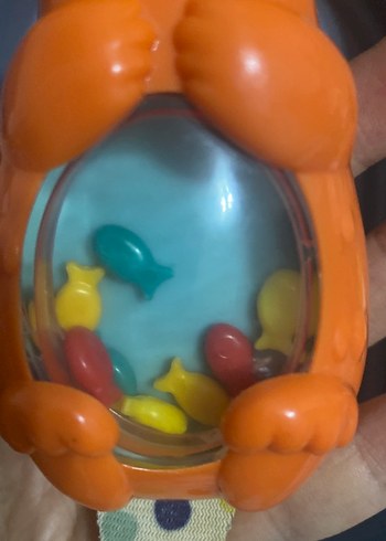 Renkli Turuncu Diş Kaşıyıcı ve Çıngırak fisher price - Görsel 3