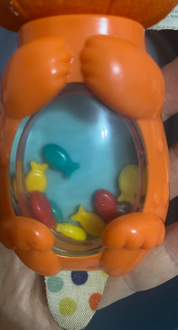 Renkli Turuncu Diş Kaşıyıcı ve Çıngırak fisher price - Görsel 3