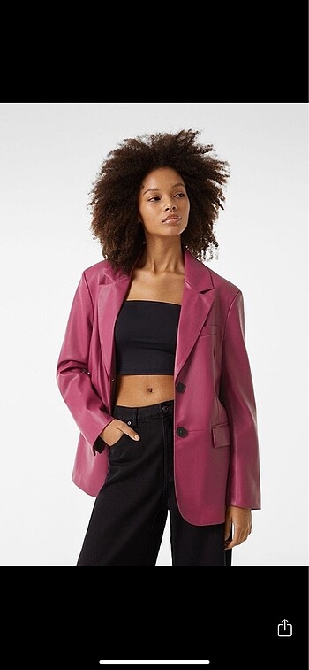 bershka deri blazer