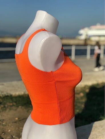 diğer Beden Askılı crop top