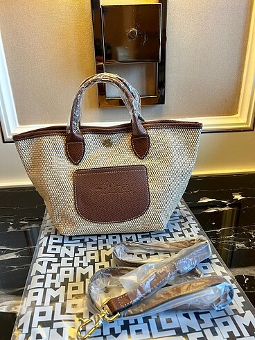  Beden Longchamp Le Pliage xs Navy Blue ve hasır