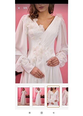 Beyaz nikah elbisesi/ gelinlik - Görsel 6