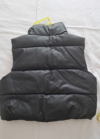 jjxx suni deri kısa yelek - Görsel 5