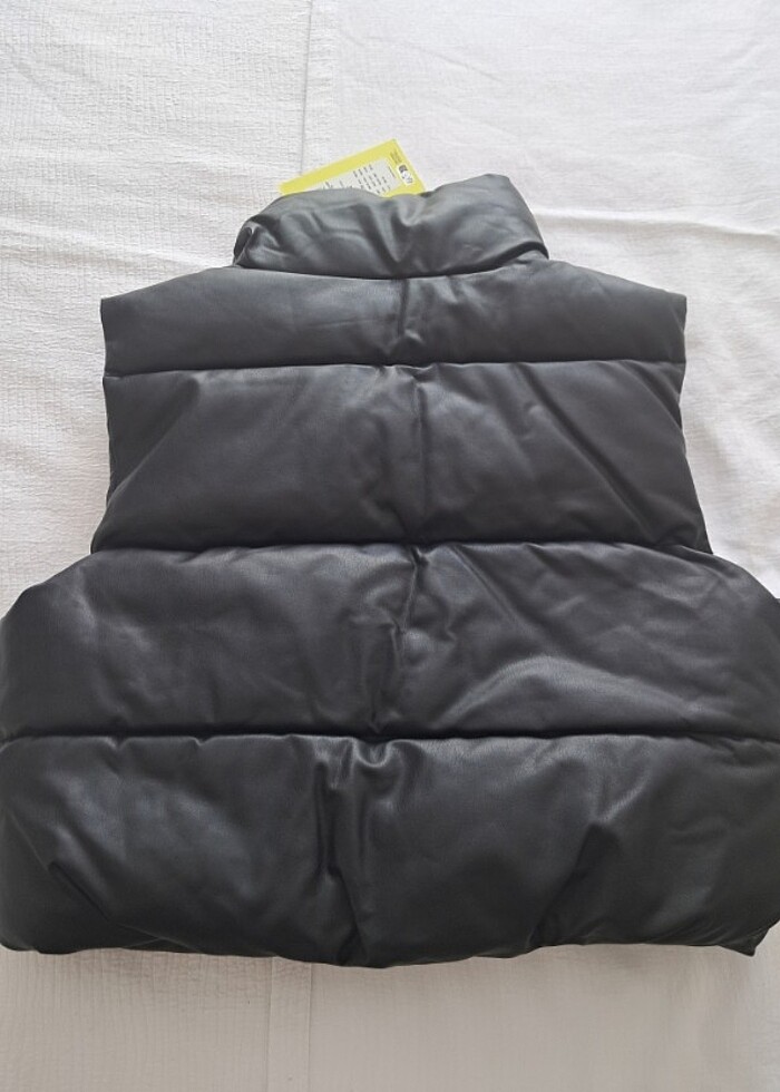 jjxx suni deri kısa yelek - Görsel 4