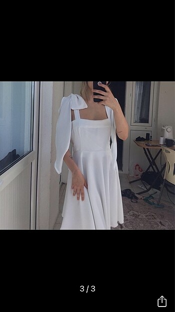s Beden Beyaz mini elbise