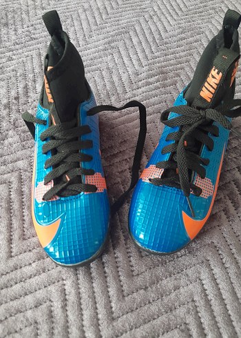 tek ebat Beden Renkli Mavi Nike Erkek çocuk Futbol Ayakkabısı