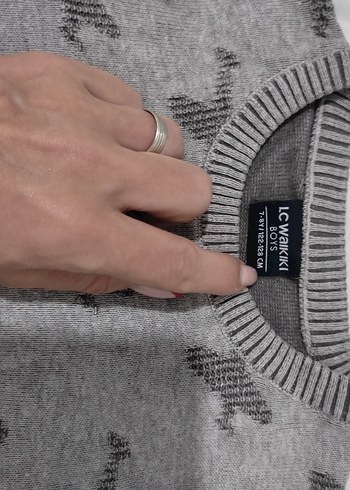 LC Waikiki Gri Erkek Çocuk Triko Kazak