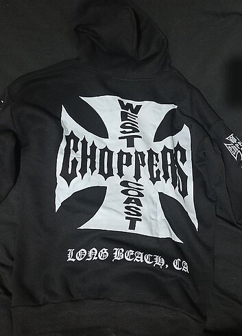 Choppers Sırt Baskılı Hoodie Sweatshirt
