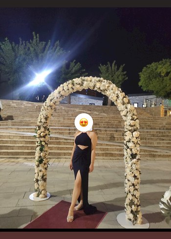 Straplez Lacivert Uzun Elbise - Görsel 2