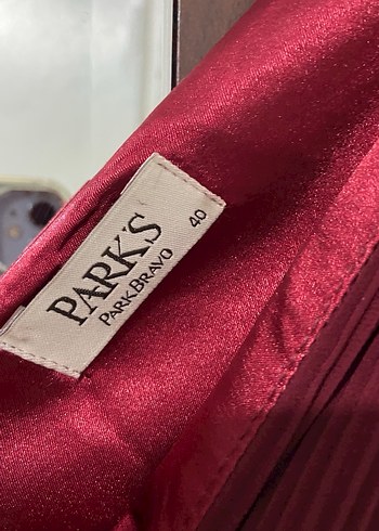 Bordo Drapeli Uzun Abiye Elbise - Görsel 3