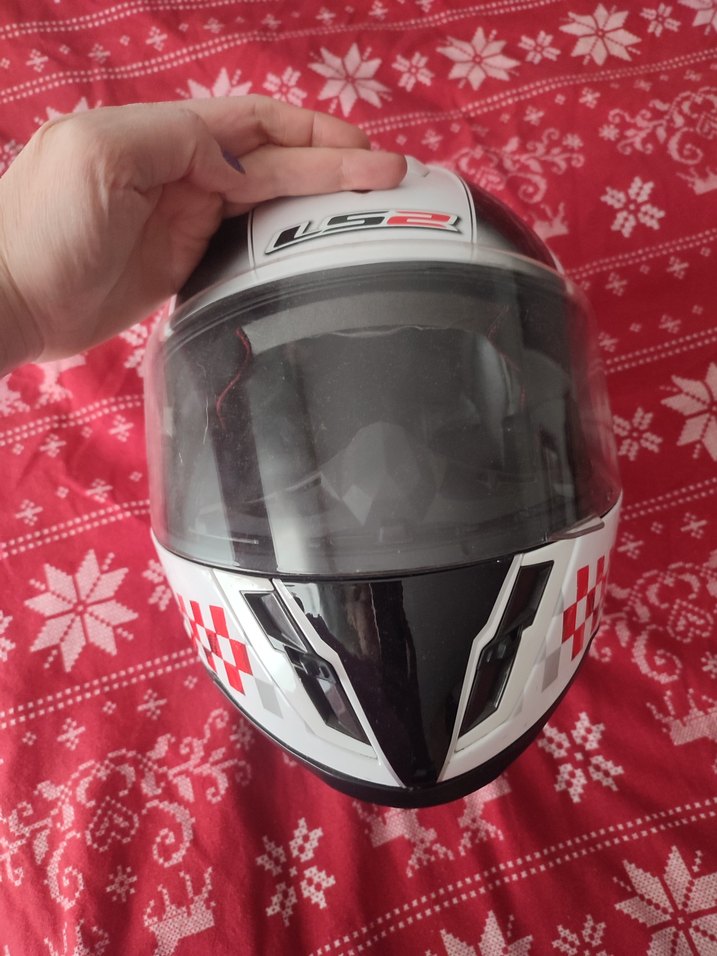 Renkli Baskılı LS2 Motosiklet Kaskı - Görsel 4