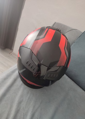 Kırmızı Baskılı LS2 Biker Kask - Görsel 2