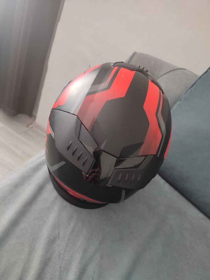 Kırmızı Baskılı LS2 Biker Kask - Görsel 2