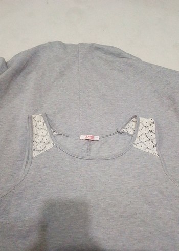 Gri Midi Hamile Elbisesi - Görsel 4