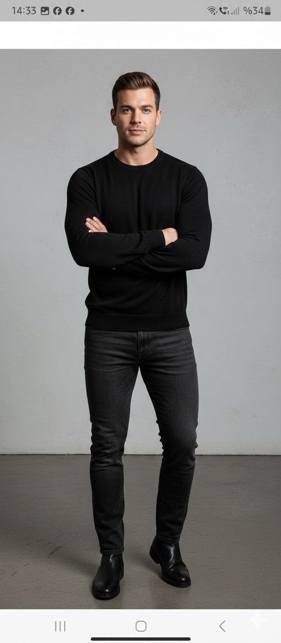 Siyab Triko erkek kazak - Görsel 2