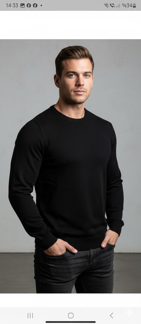 Siyab Triko erkek kazak - Görsel 3