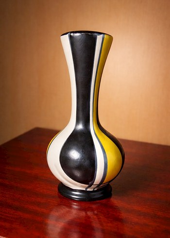 Vintage Seramik Vazo | Mid-Century Stil | Dekoratif - Görsel 2