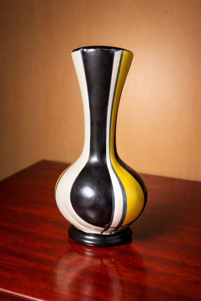  Vintage Seramik Vazo | Mid-Century Stil | Dekoratif - Görsel 2