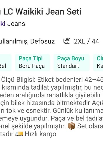 3lu lcw jean seti - Görsel 7