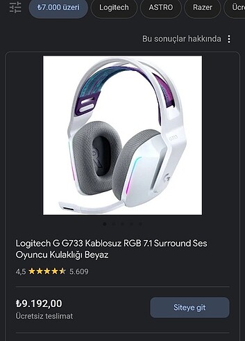 Logitech G733 beyaz