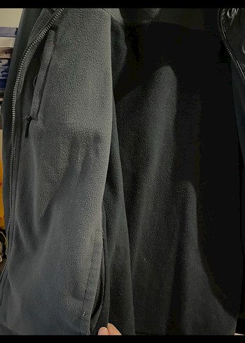 American vintage çift taraflıGri Kapüşonlu Erkek StreetWear Mont - Görsel 9